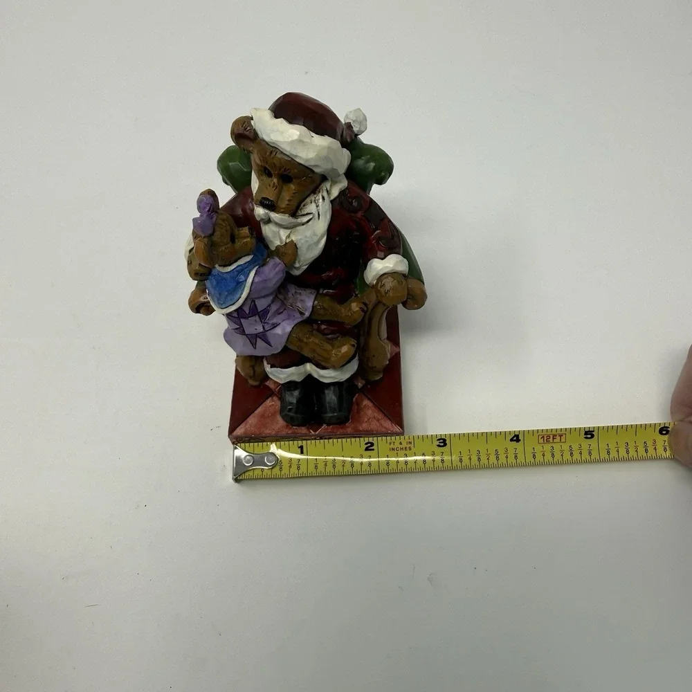 BOYDS BY JIM SHORE Santa with Holly Christmas Wishes 4-3/4